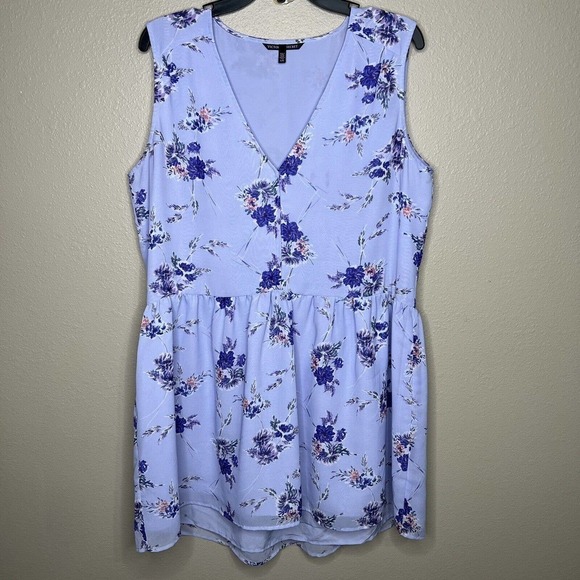 Victoria's Secret Women's Purple Floral Sleeveless V-Neck Babydoll Dress Sz L - Picture 8 of 8